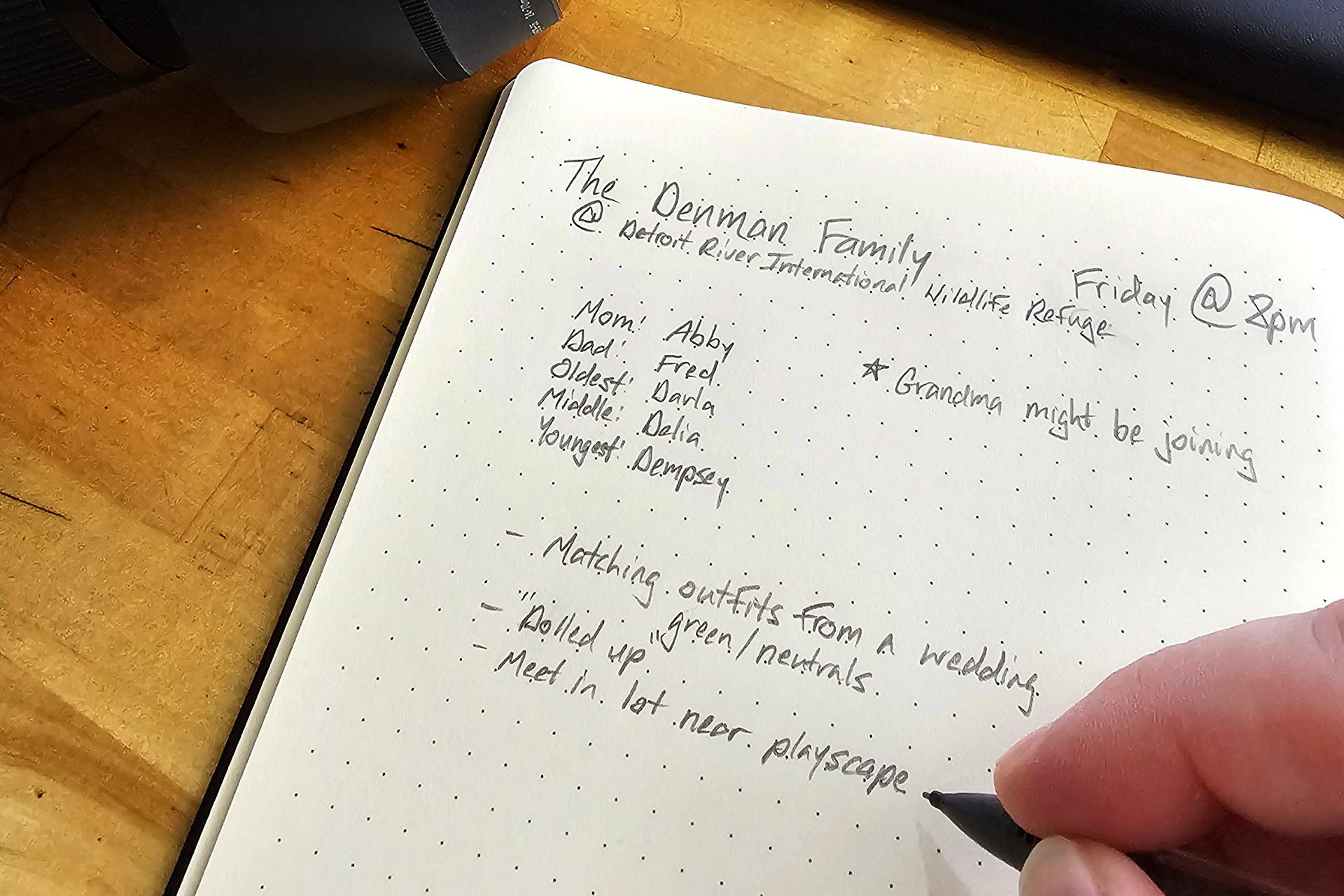 Planning the Denman Family Session