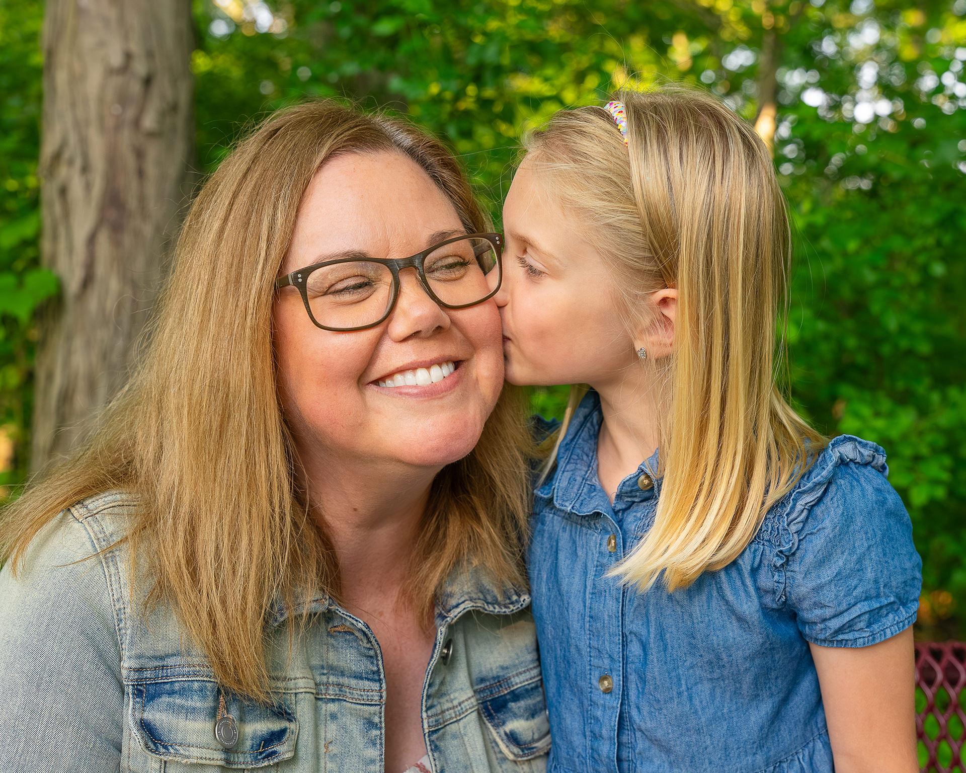 Mom and daughter at a fun mini-session